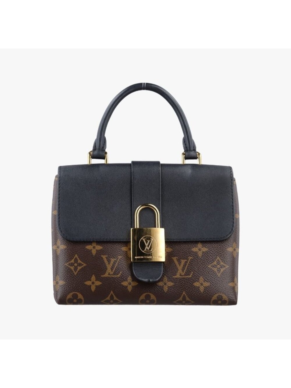 Louis Vuitton Locky BB Monogram Brown Black Canvas Calfskin